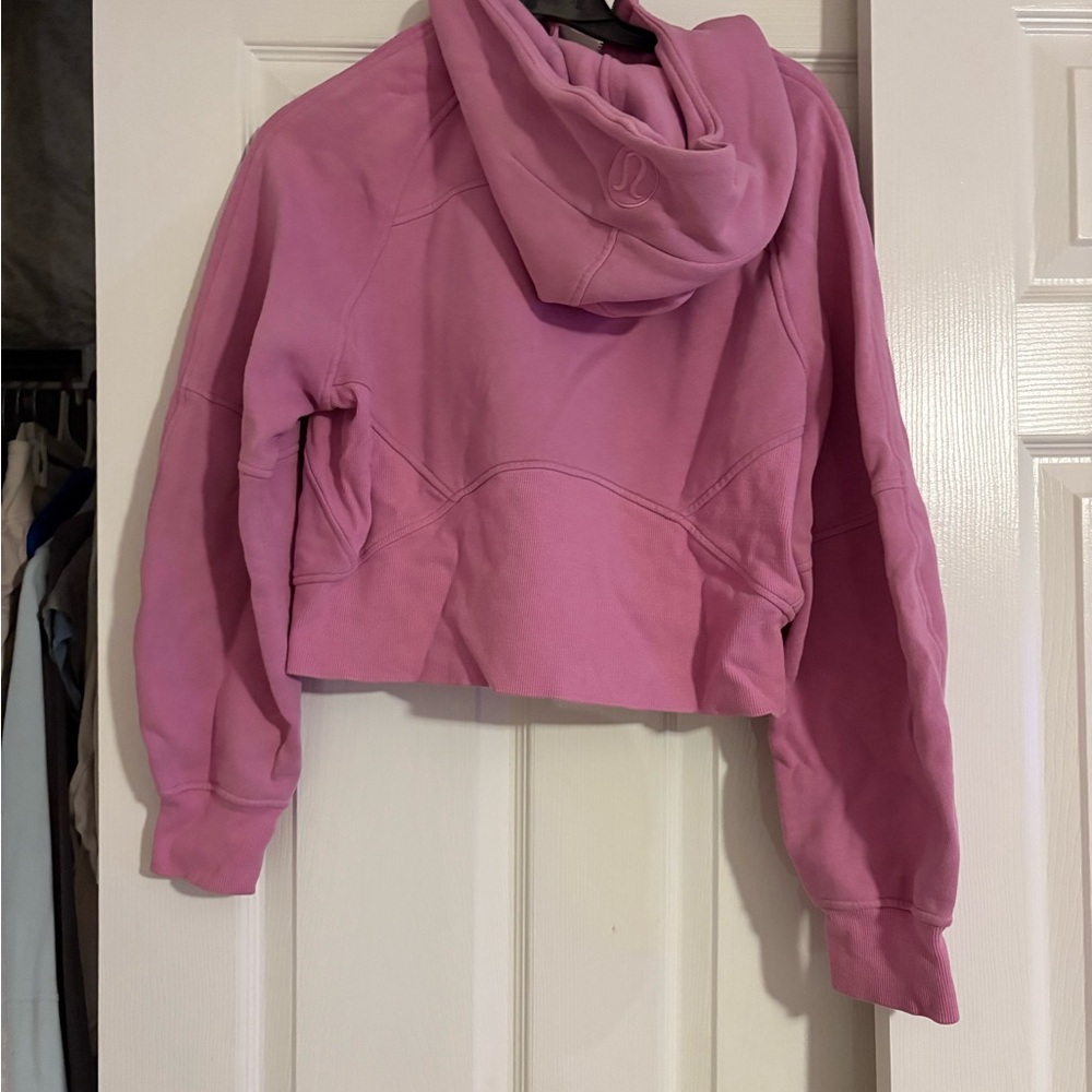 Pink scuba lululemon half zip Cropped Hoodie